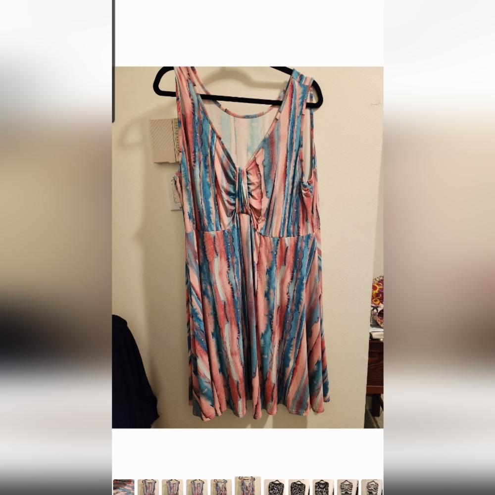 Bamboo blend dress with matching shorts